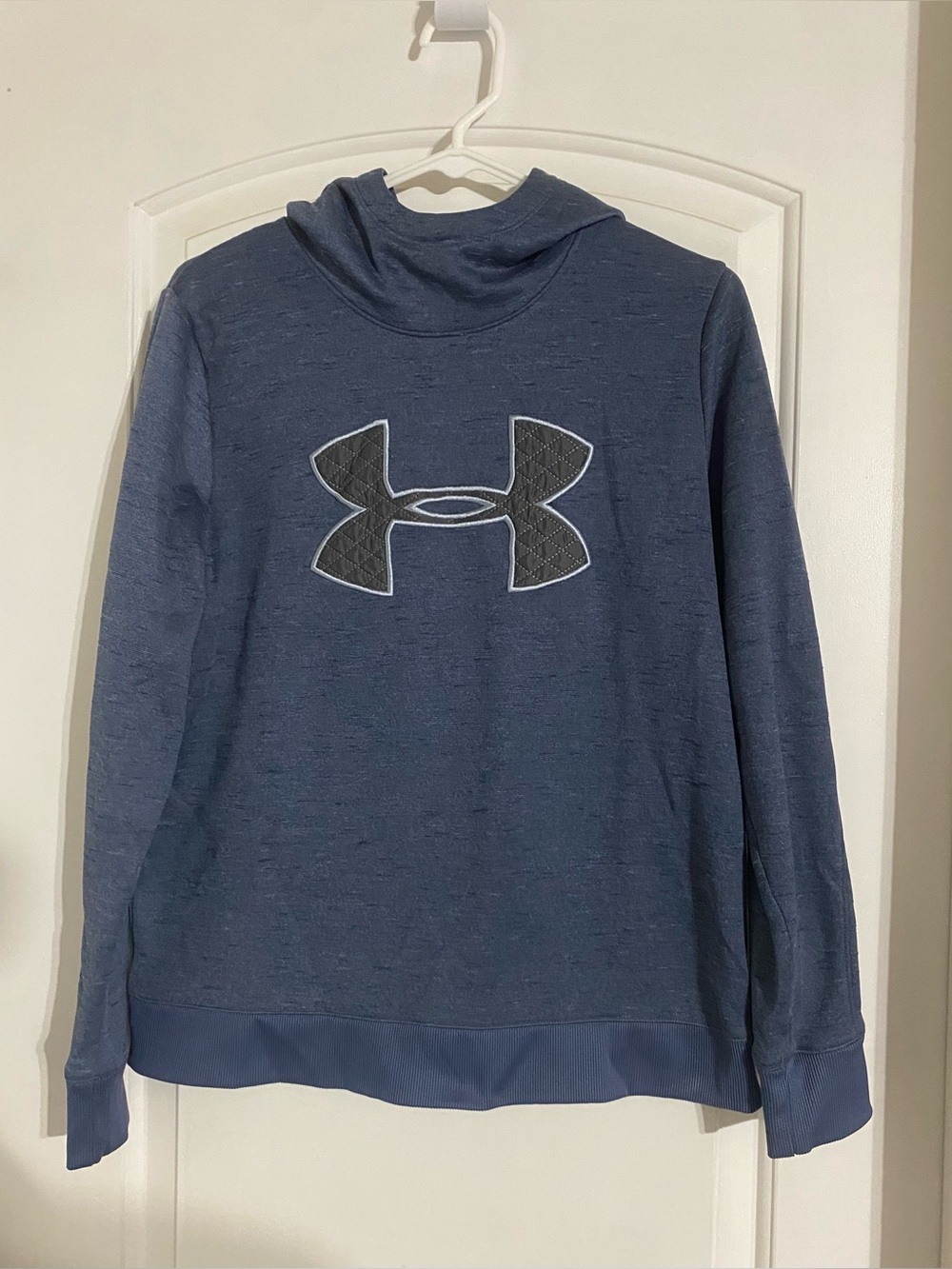 Under Armour Women’s ColdGear Blue Logo Hoodie Size Medium Loose Fit
